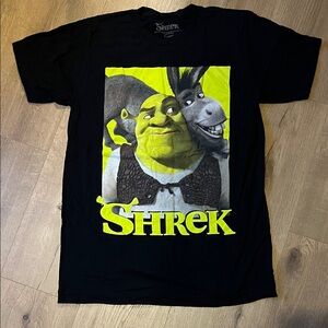 Shrek Black and Yellow Graphic T-Shirt